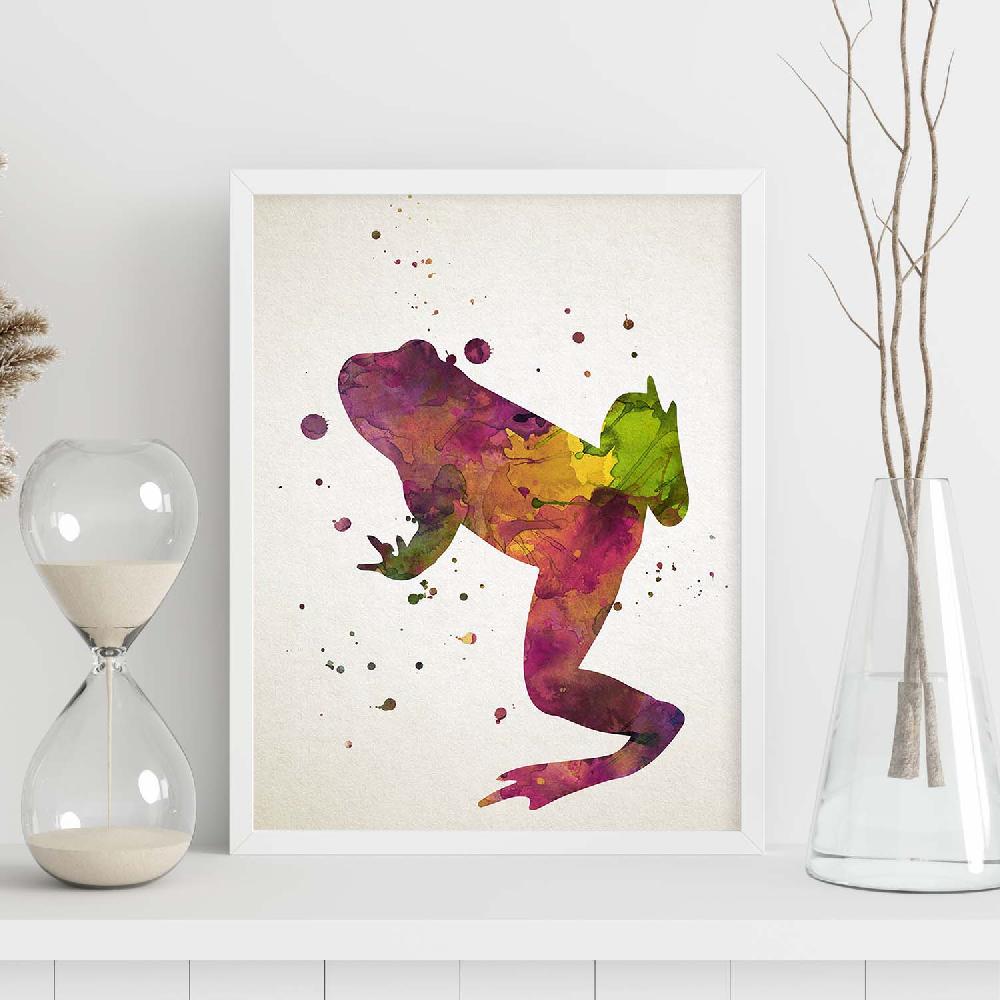 Nacnic Póster Acuarela De Rana