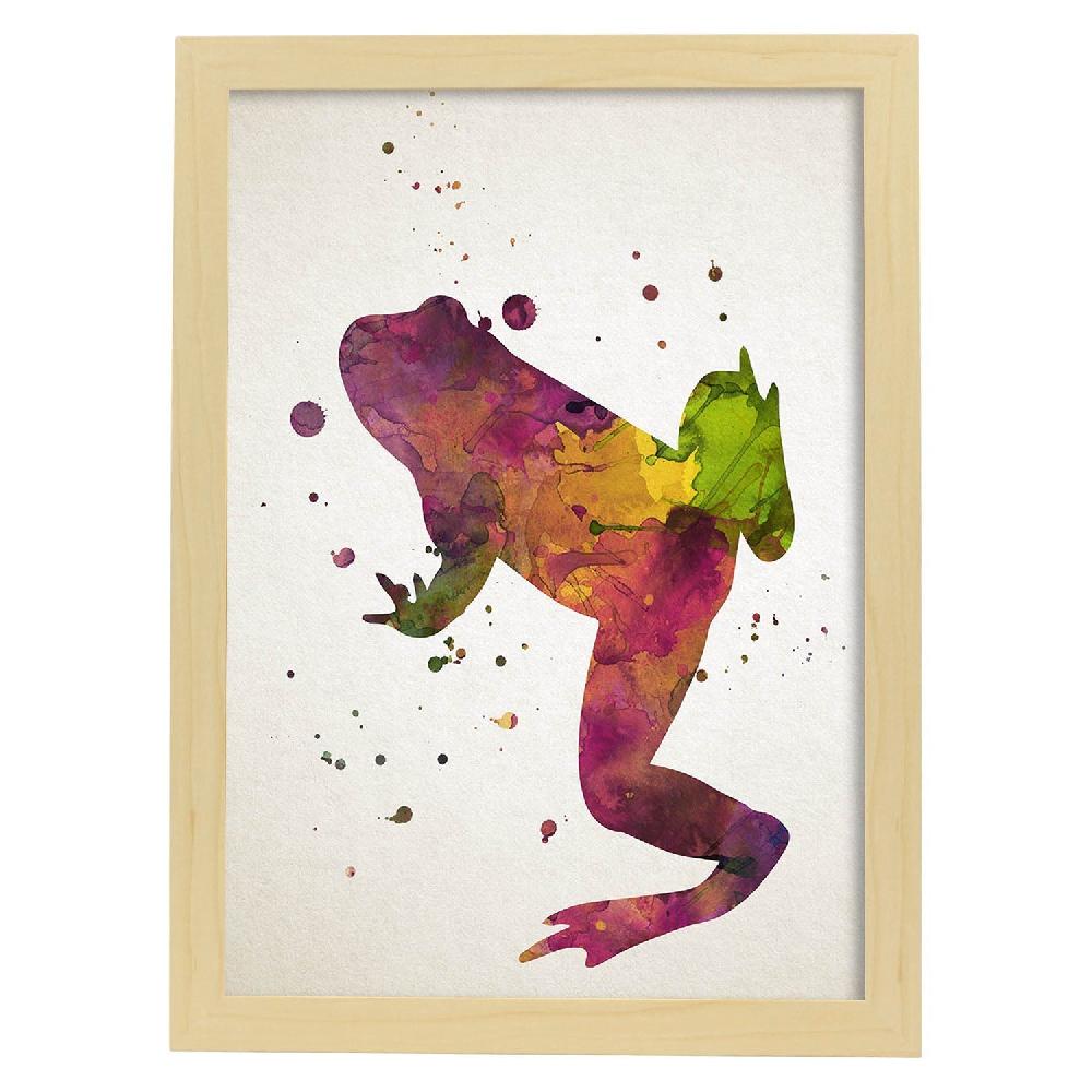 Nacnic Póster Acuarela De Rana