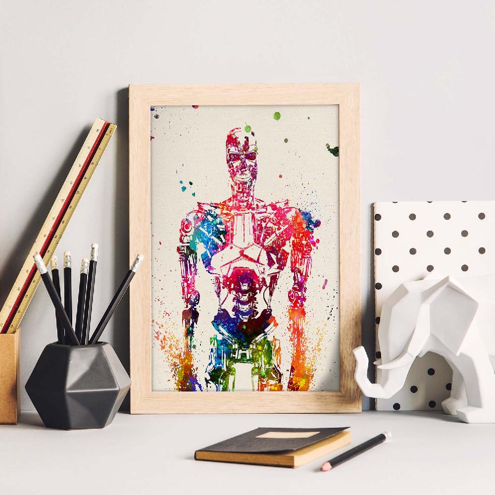 Nacnic Poster Acuarela De Terminator2