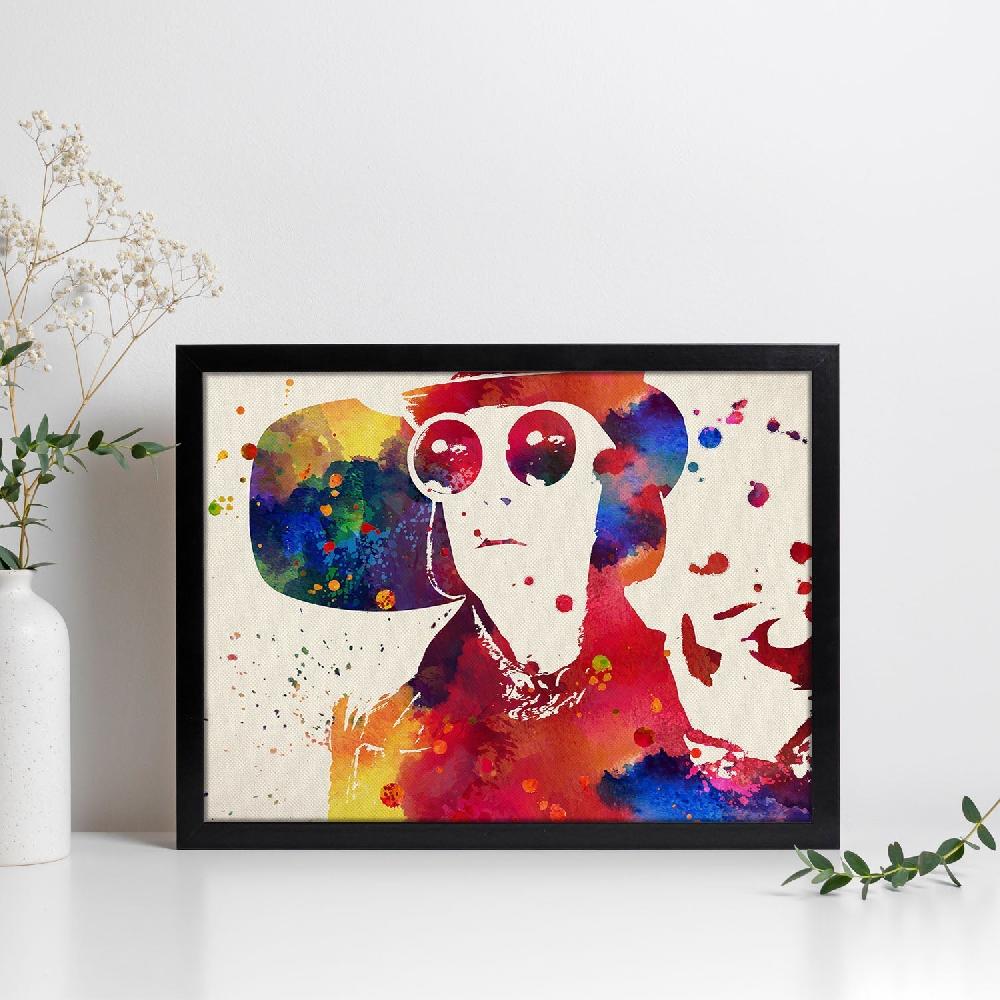 nacnic Póster Acuarela de Willy Wonka