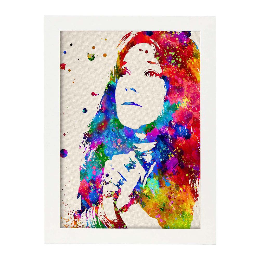 Nacnic Póster Acuarela Janis Joplin Nacnic