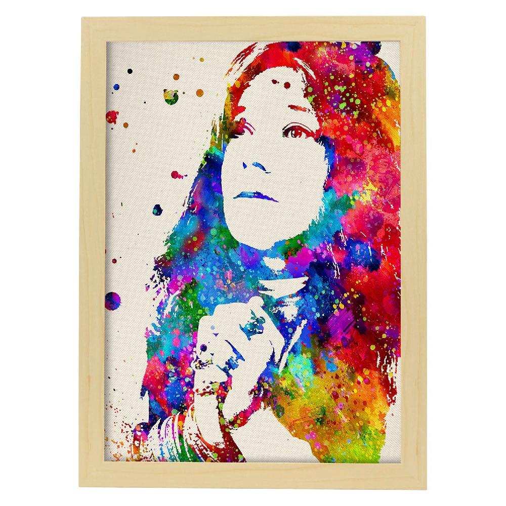 Nacnic Póster Acuarela Janis Joplin Nacnic