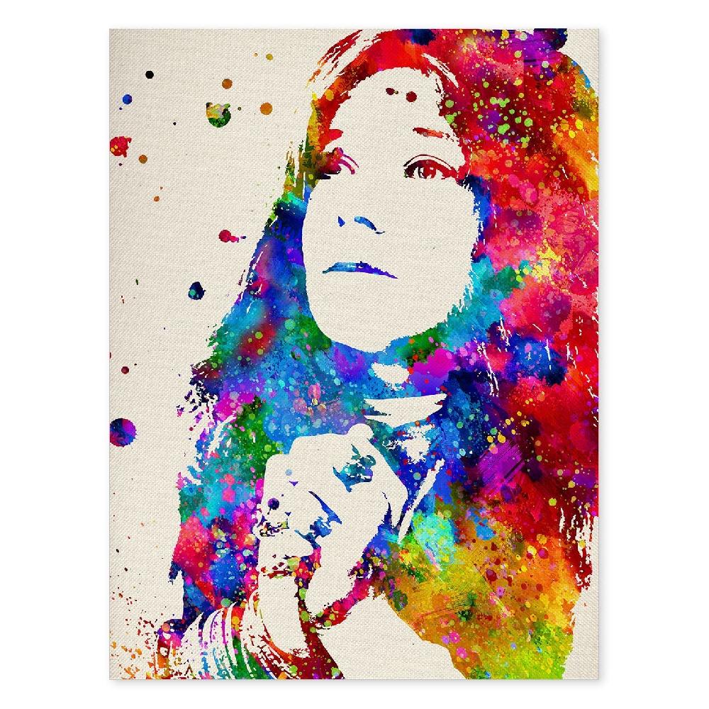nacnic Póster acuarela Janis Joplin Nacnic