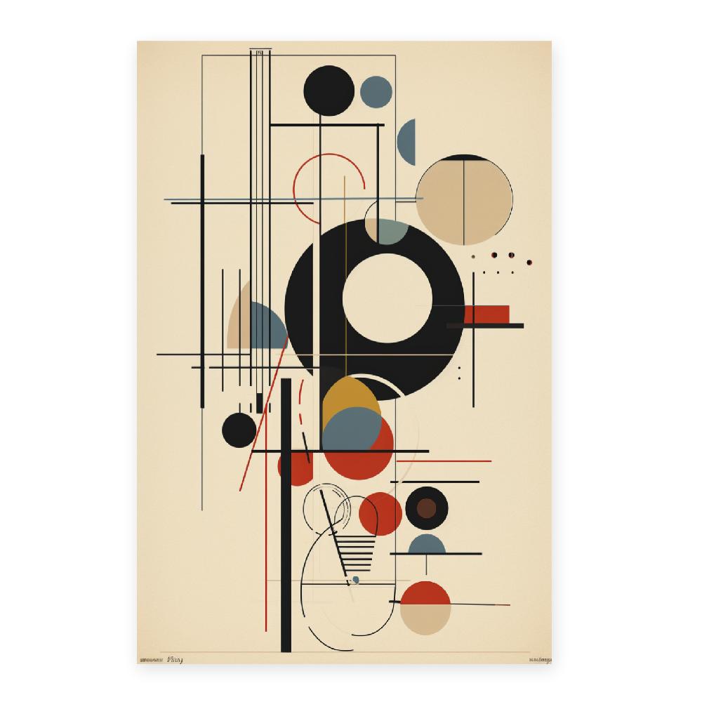 Nacnic Póster BAUHAUS Geométrico Simple