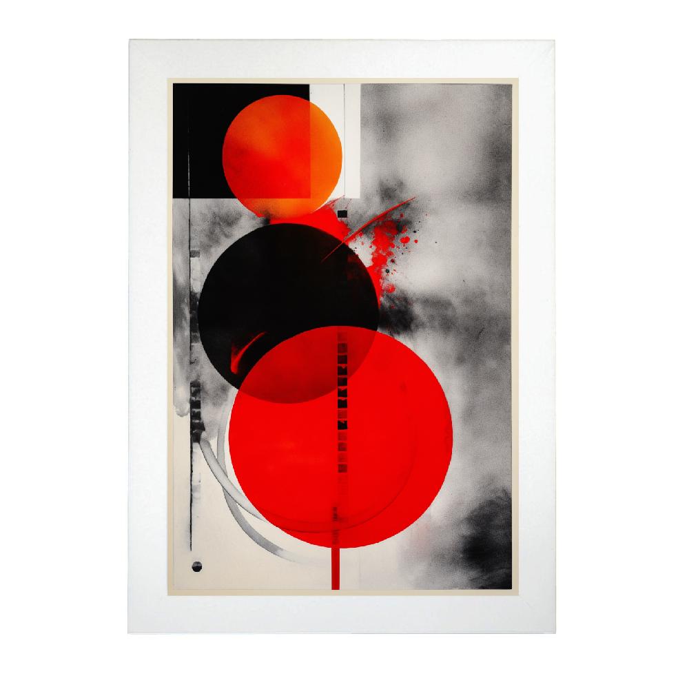 Nacnic Póster BAUHAUS SOL ROJO