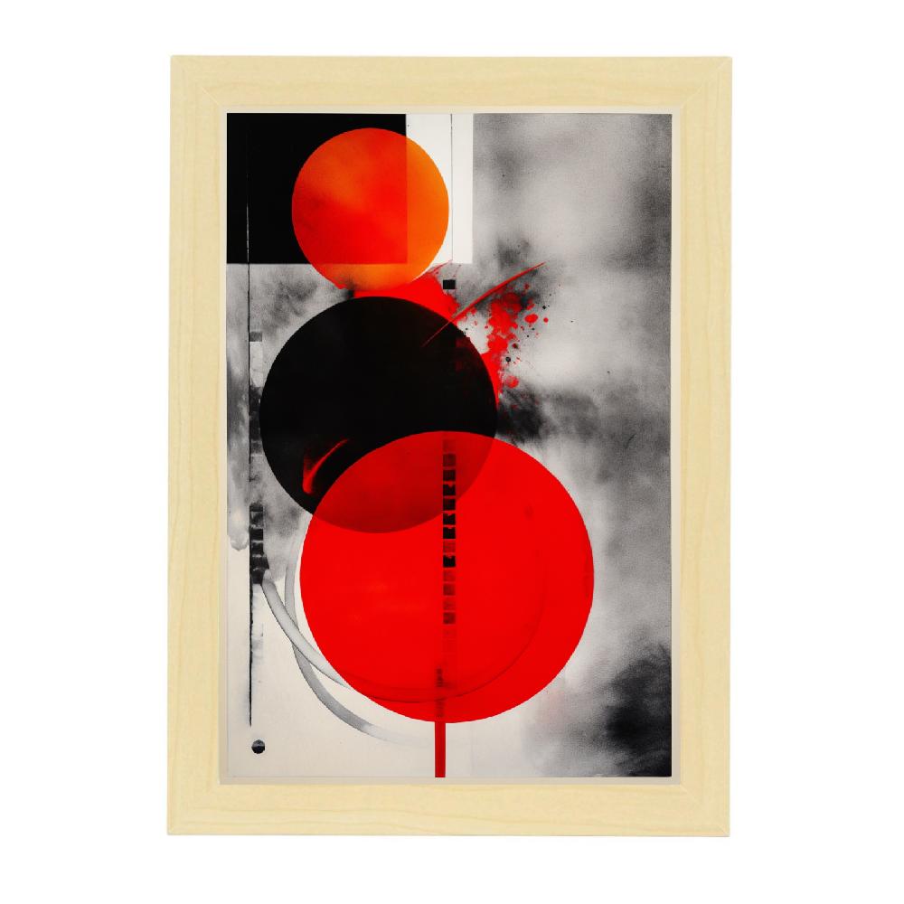 Nacnic Póster BAUHAUS SOL ROJO