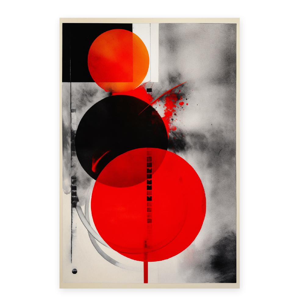 Nacnic Póster BAUHAUS SOL ROJO