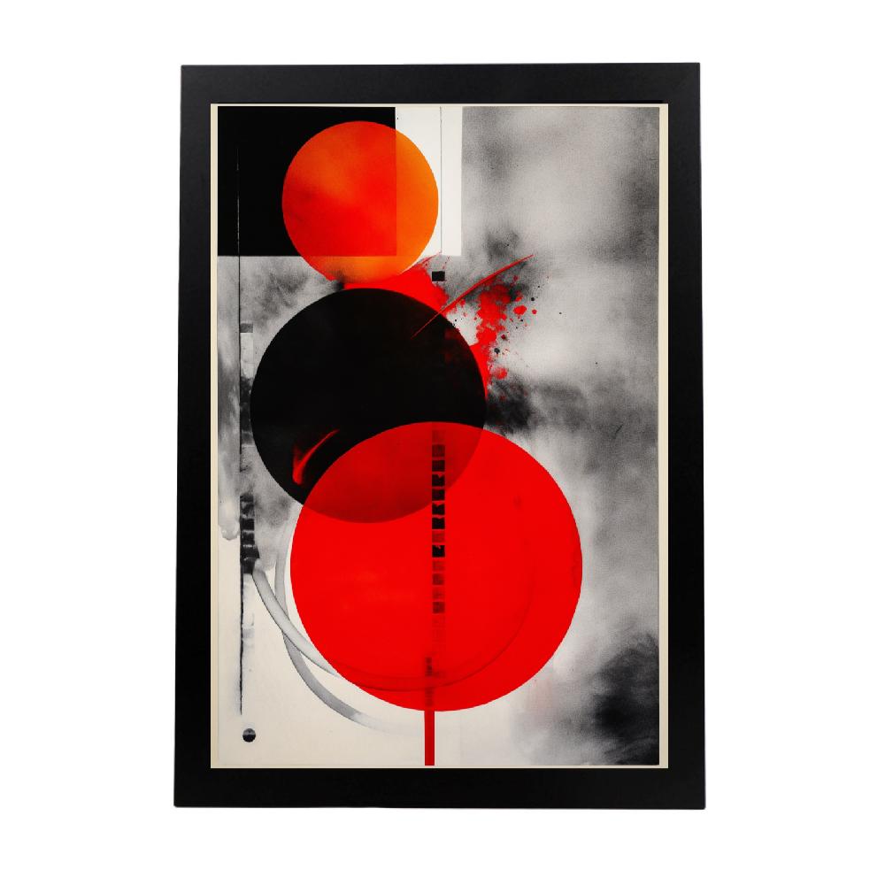 nacnic Póster BAUHAUS SOL ROJO