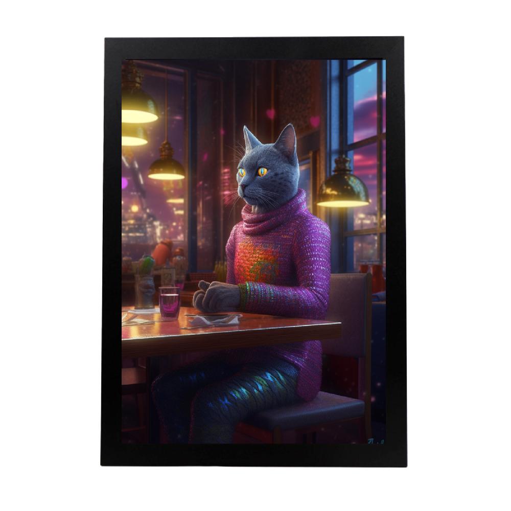 nacnic Póster "Cat Tax con estilo suéter"