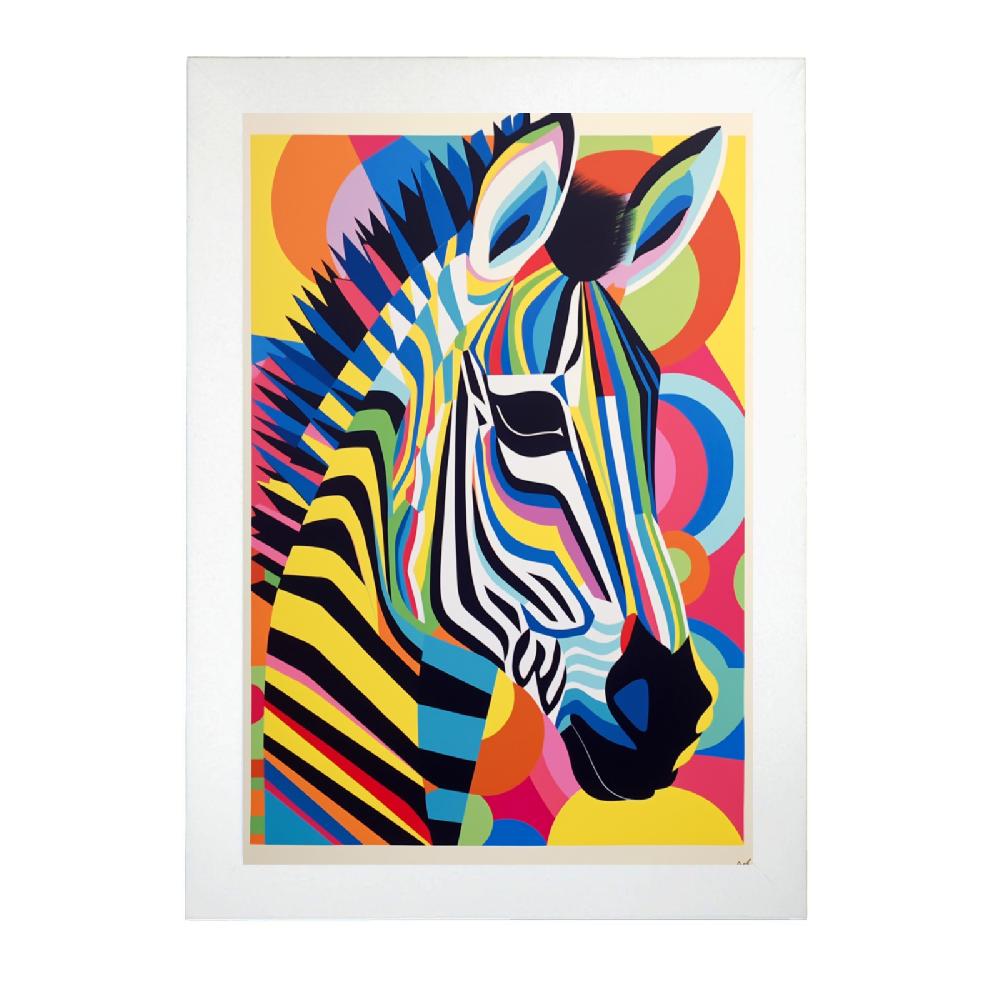 Nacnic Póster Cebra Estilo Vasarely