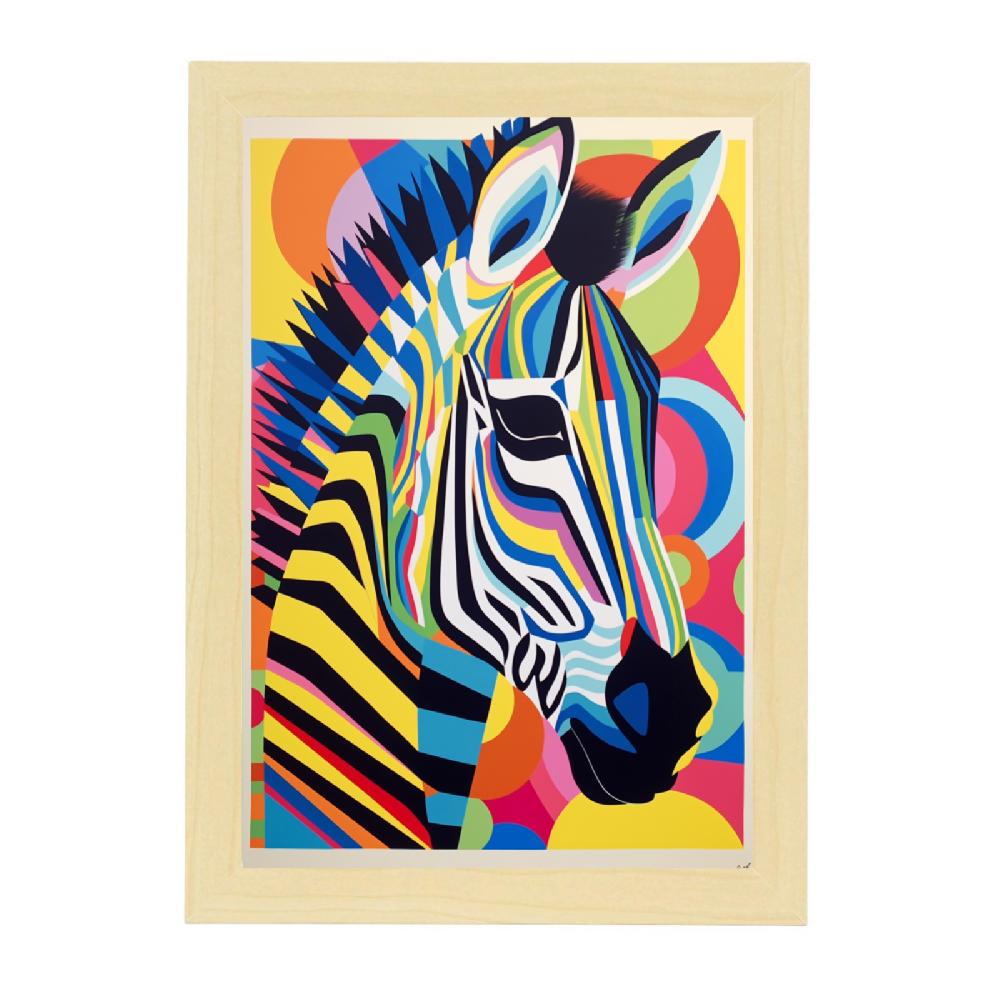 Nacnic Póster Cebra Estilo Vasarely