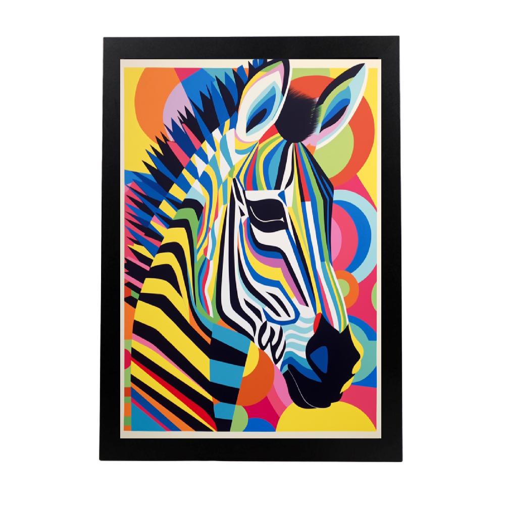 nacnic Póster Cebra Estilo Vasarely