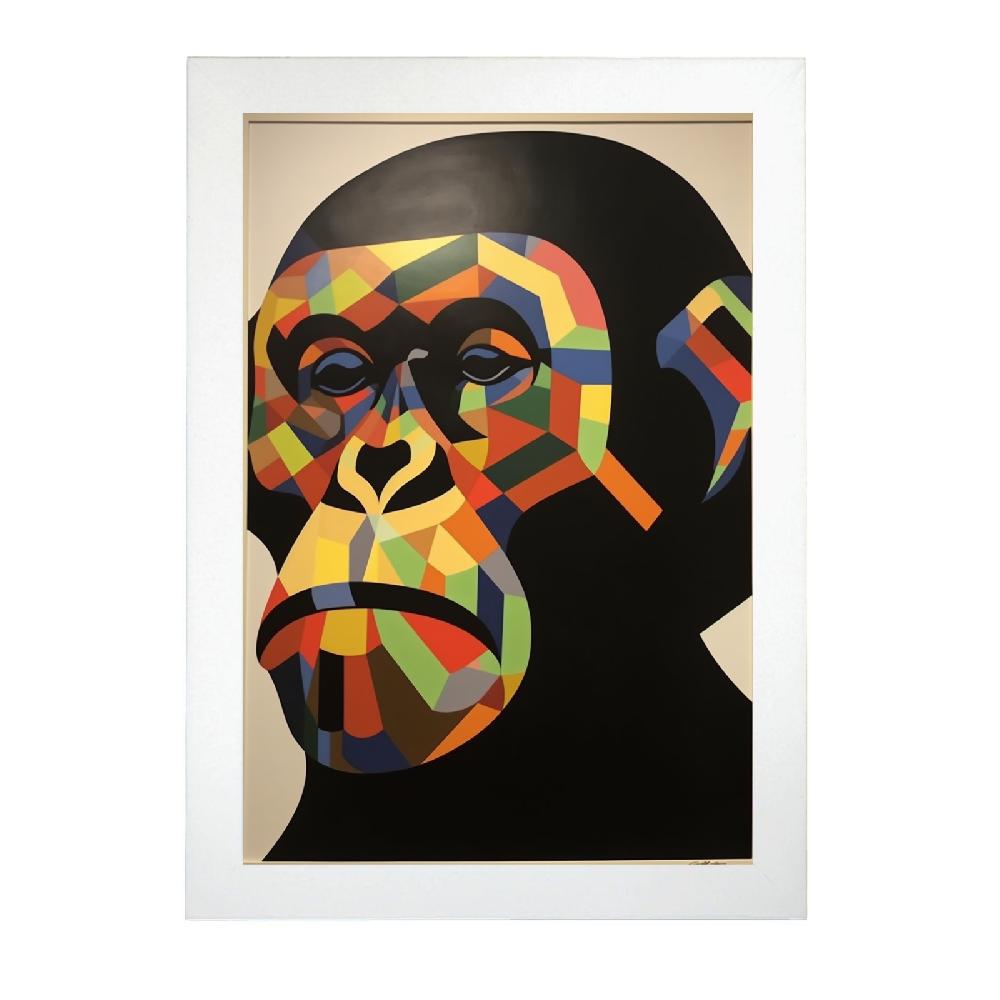 Nacnic Póster Chimpancé Estilo Victor Vasarely