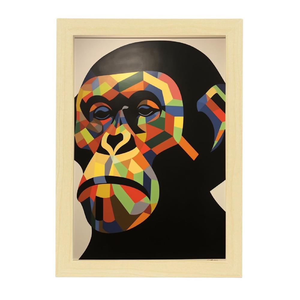 Nacnic Póster Chimpancé Estilo Victor Vasarely