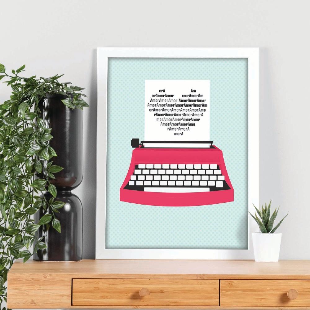 Nacnic Poster Con Mensaje Feliz. Lámina Amor