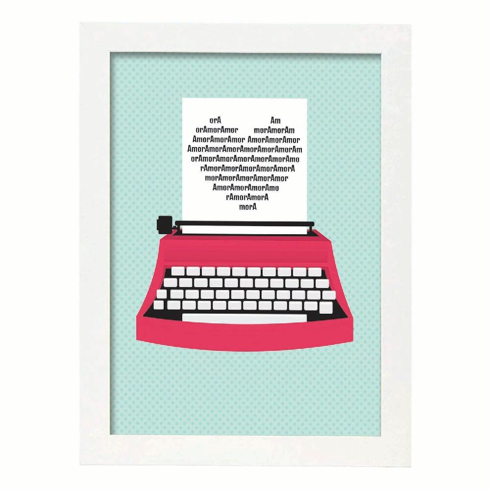 Nacnic Poster Con Mensaje Feliz. Lámina Amor