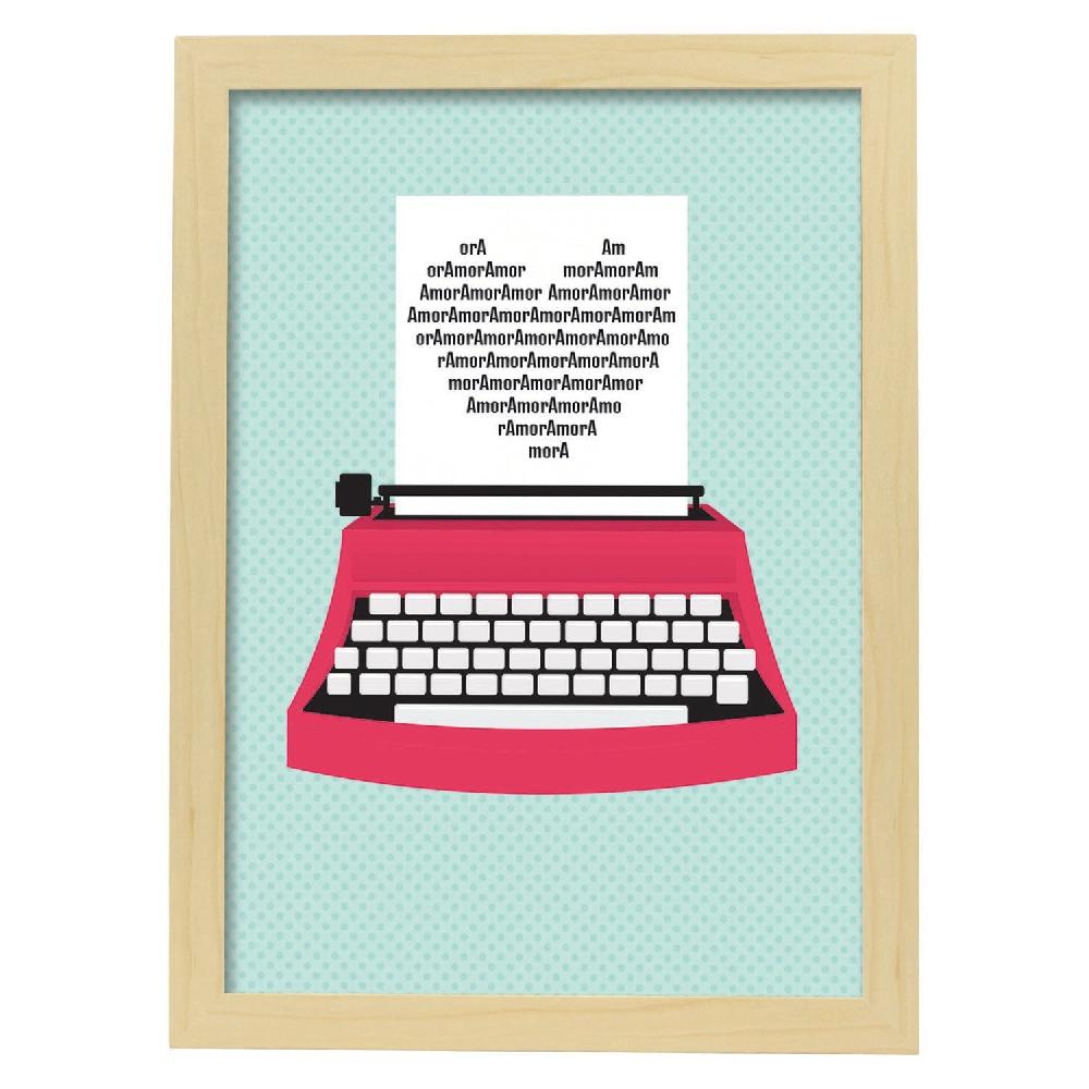 Nacnic Poster Con Mensaje Feliz. Lámina Amor