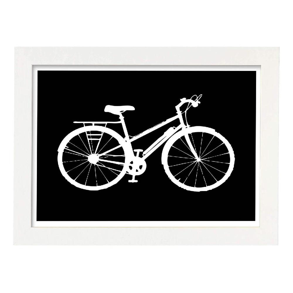 Nacnic Poster Con Mensaje Feliz. Lámina Bici