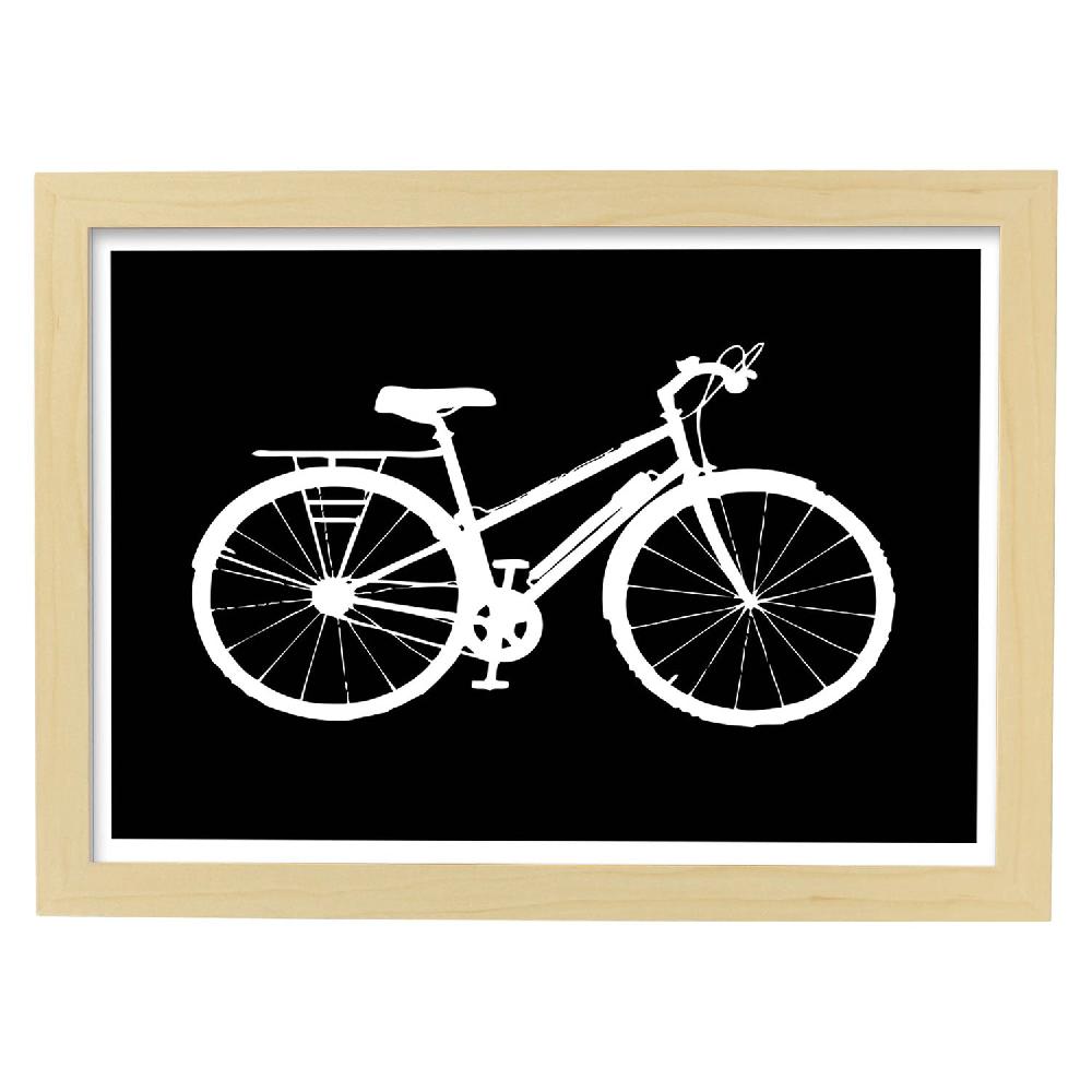 Nacnic Poster Con Mensaje Feliz. Lámina Bici