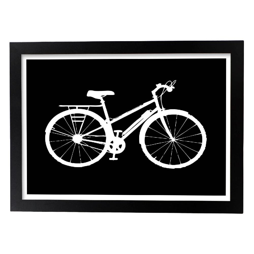 Nacnic Poster Con Mensaje Feliz. Lámina Bici