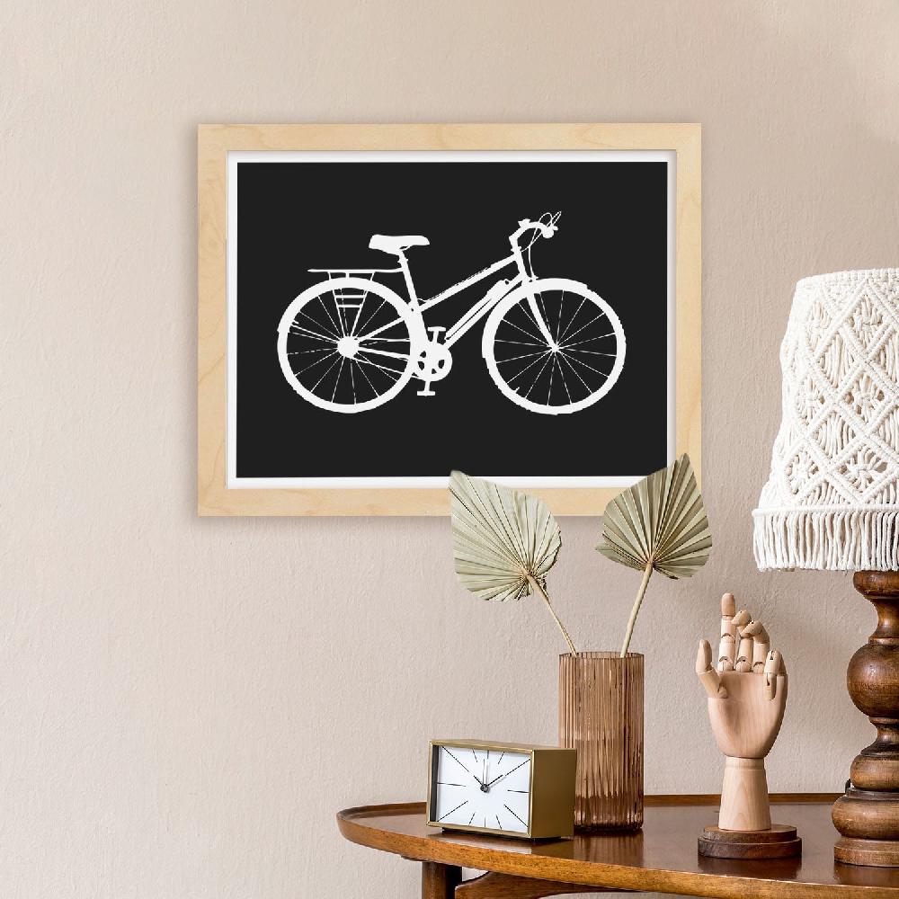 nacnic Poster con mensaje feliz. Lámina Bici