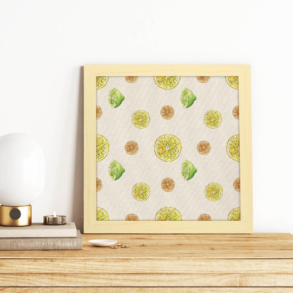 nacnic Póster Cuadrado de Frutas Ácidas Ilustrado