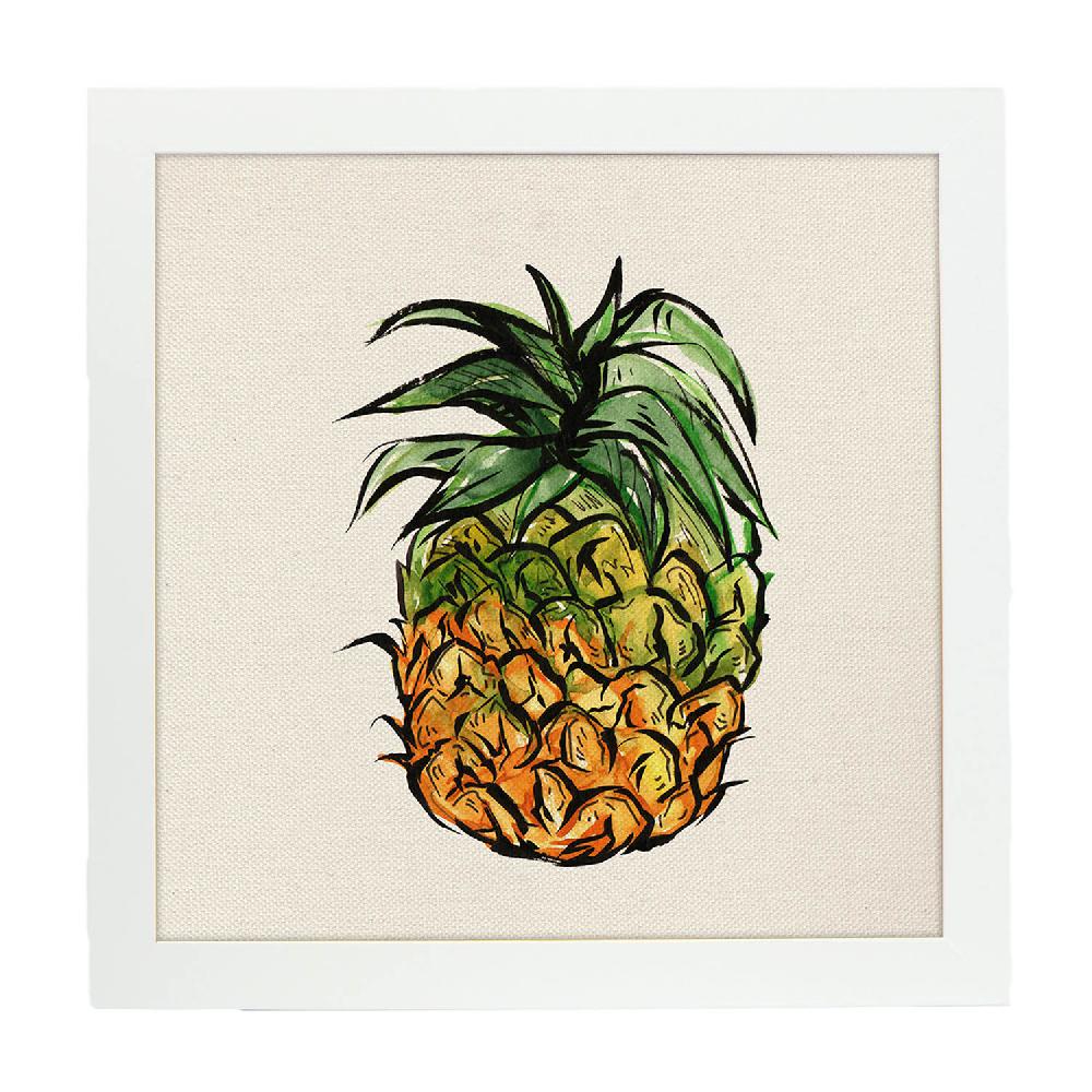 Nacnic Póster Cuadrado De Piña Ilustrado