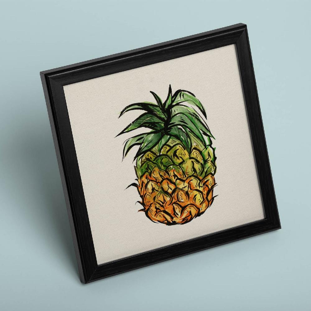 nacnic Póster Cuadrado de Piña Ilustrado
