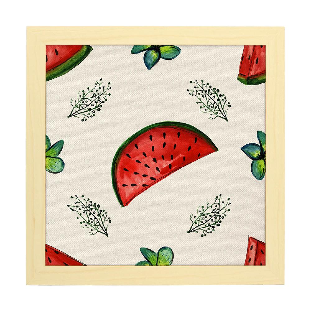 Nacnic Póster Cuadrado De Sandia Ilustrada