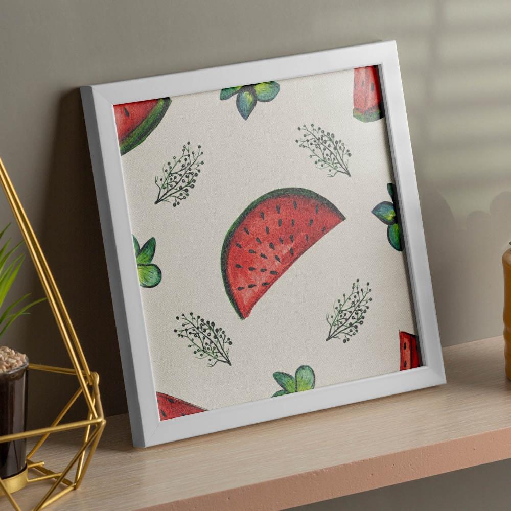 nacnic Póster Cuadrado de Sandia Ilustrada