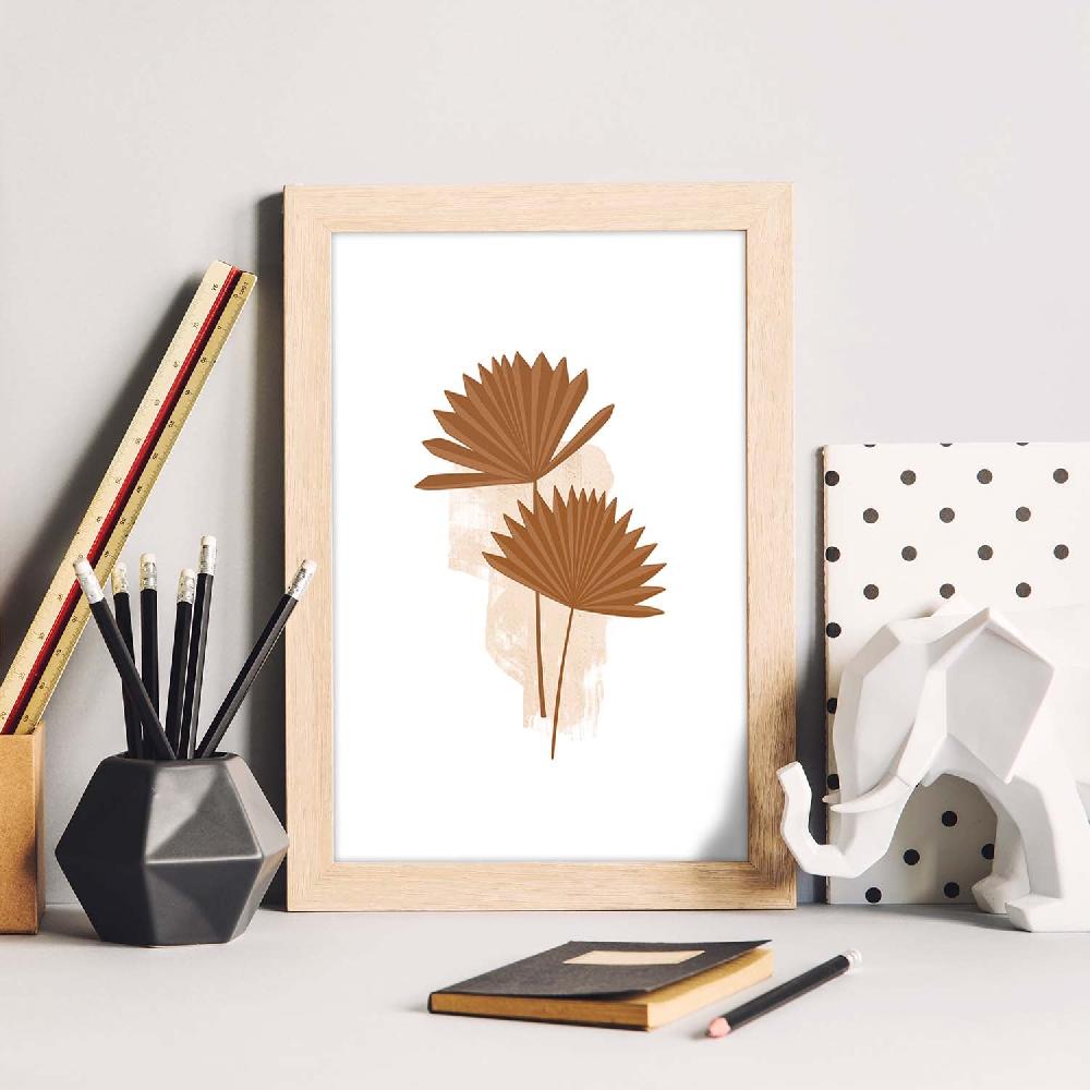 Nacnic Póster De Acuarela Abstracta De Plantas