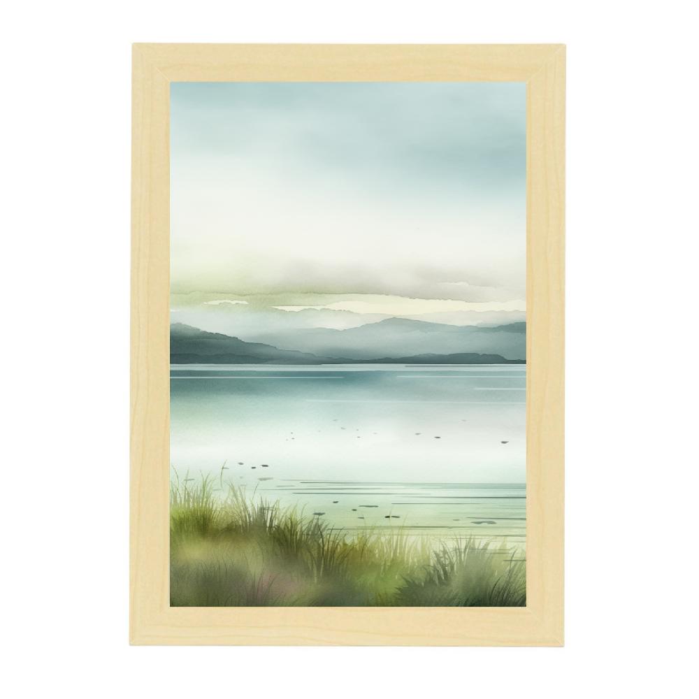 Nacnic Póster De Acuarela De Paisaje Sereno