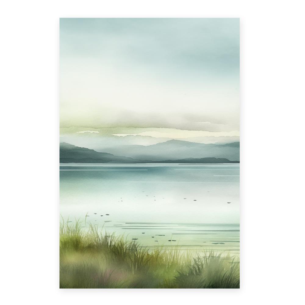 Nacnic Póster De Acuarela De Paisaje Sereno
