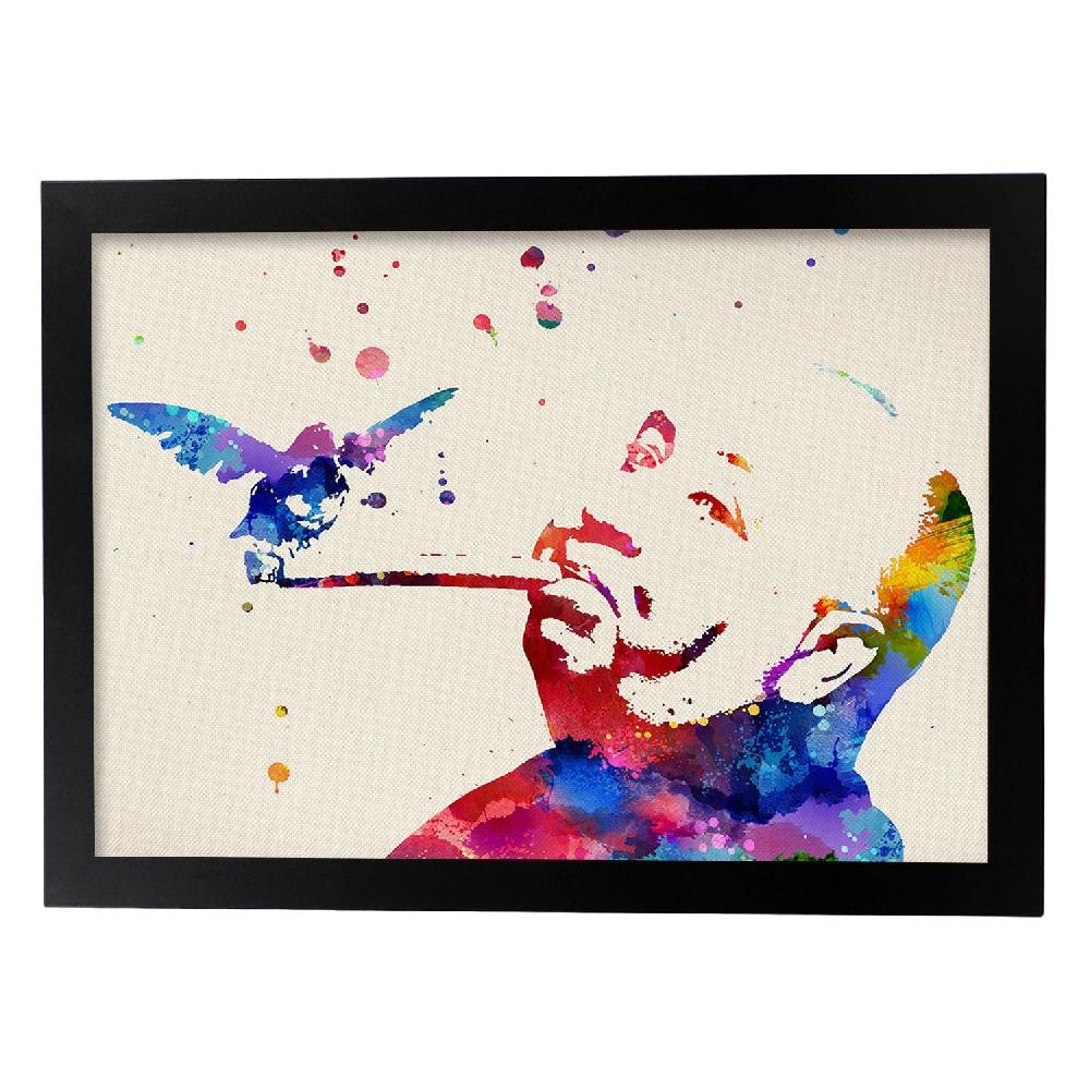 Nacnic Póster De Alfred Hitchcock En Acuarela