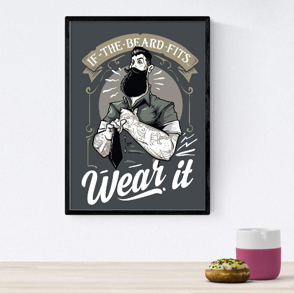 Nacnic Poster De Barba De Diseño Decorativo