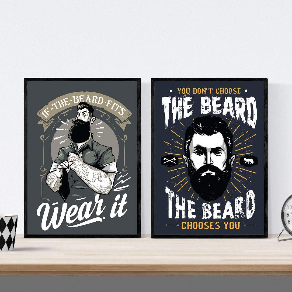 Nacnic Poster De Barba De Diseño Decorativo