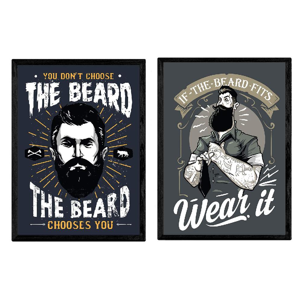 nacnic Poster de Barba de Diseño Decorativo