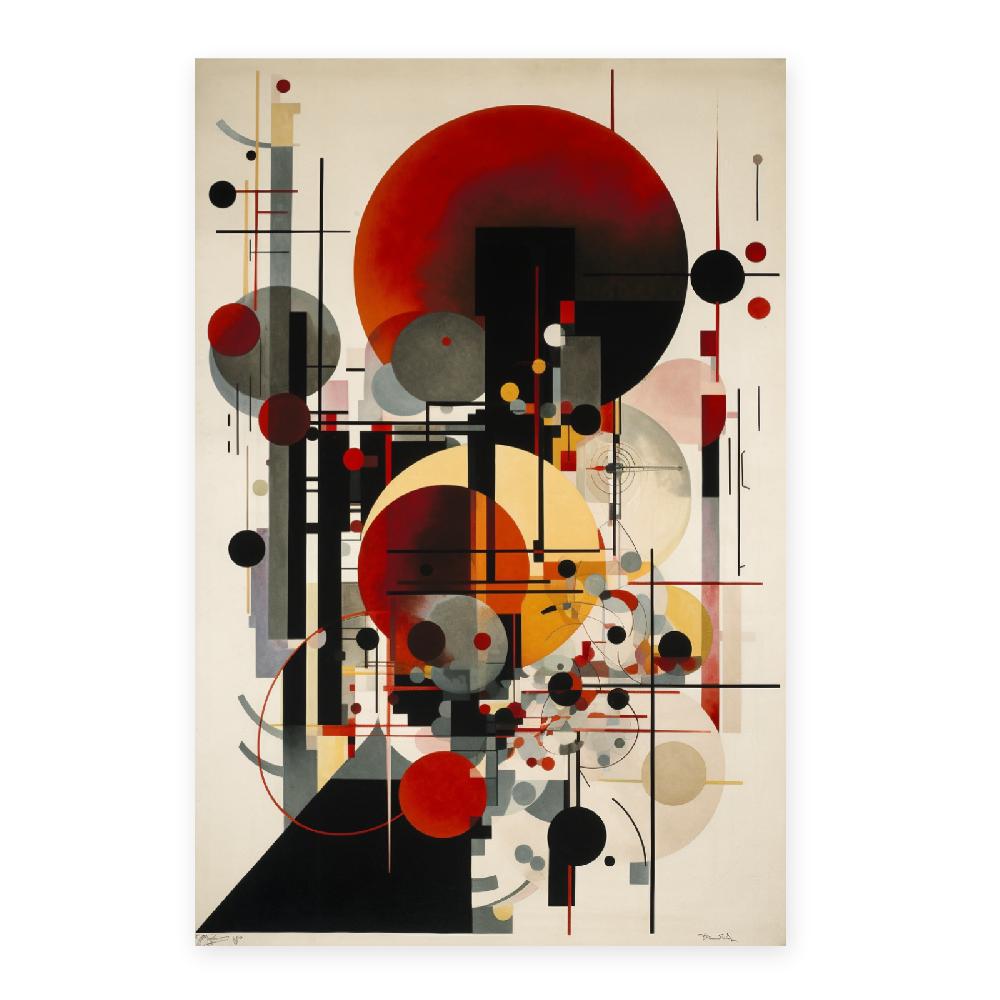 Nacnic Póster De Bauhaus Red Sun