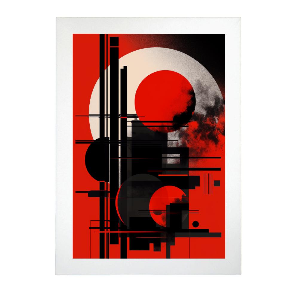 Nacnic Póster De BAUHAUS RED SUN