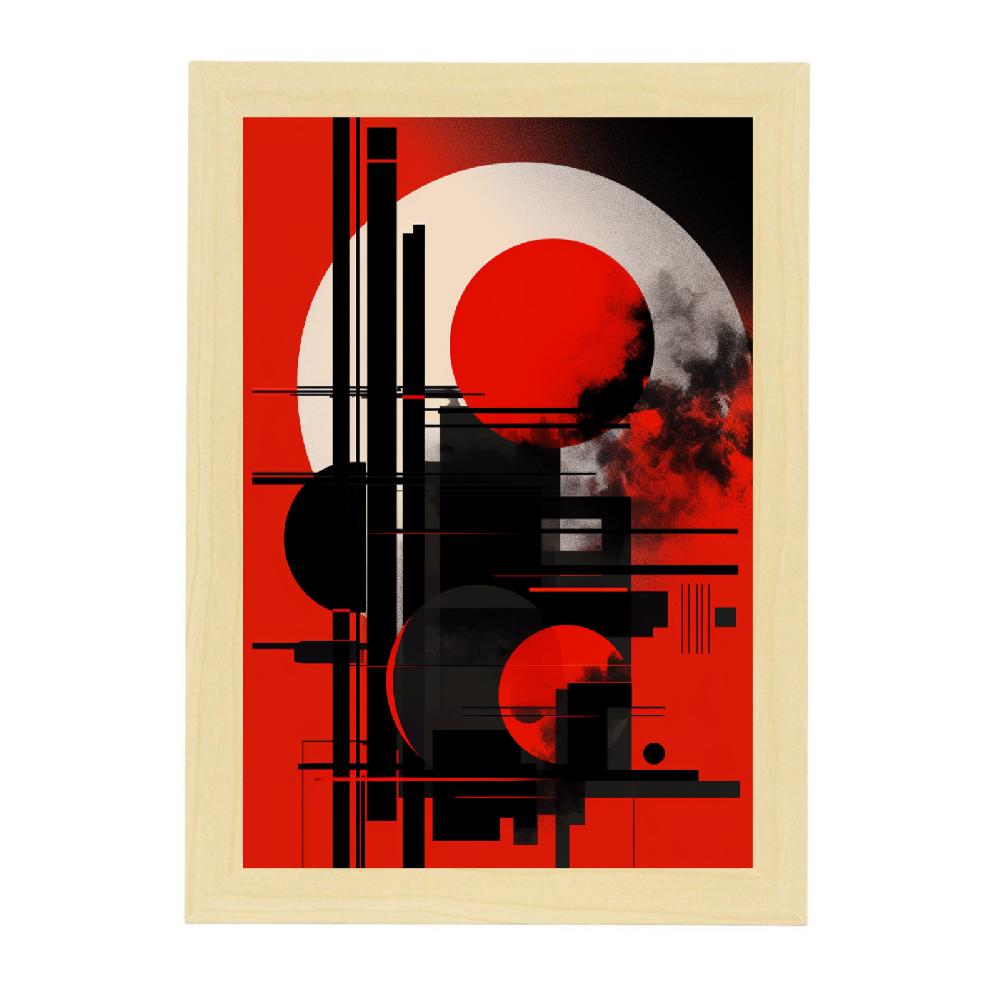 Nacnic Póster De BAUHAUS RED SUN
