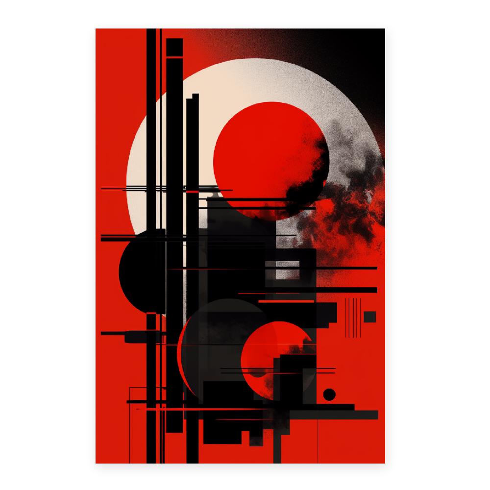 Nacnic Póster De BAUHAUS RED SUN