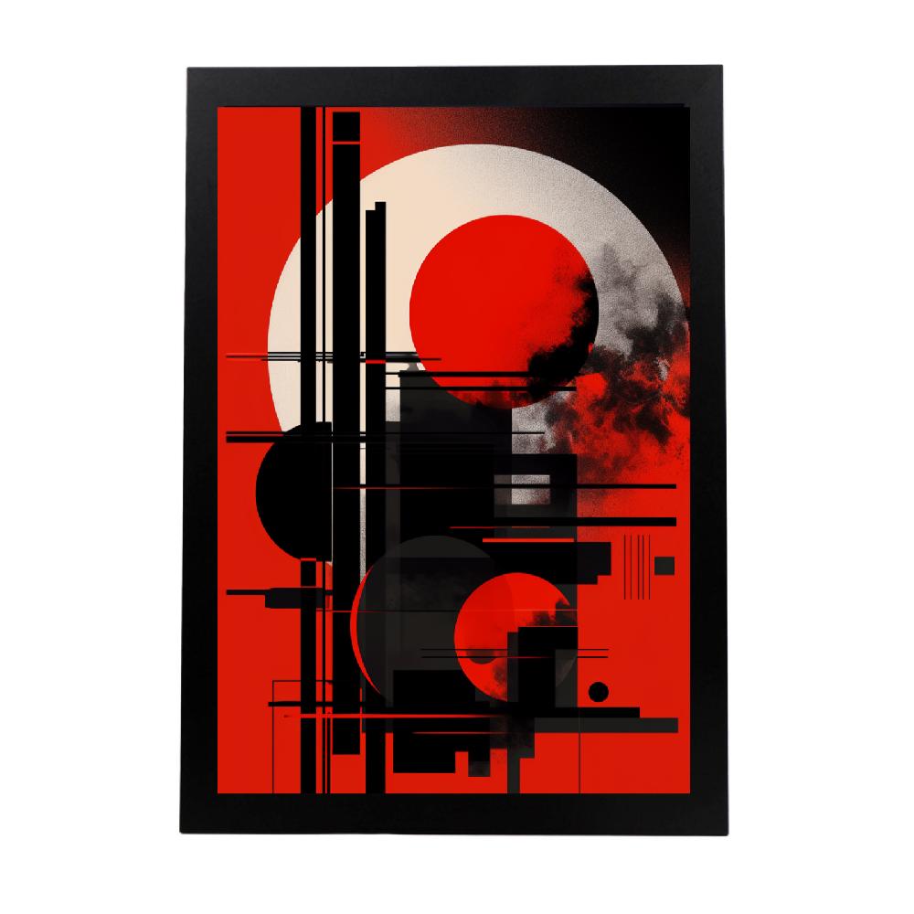 nacnic Póster de BAUHAUS RED SUN