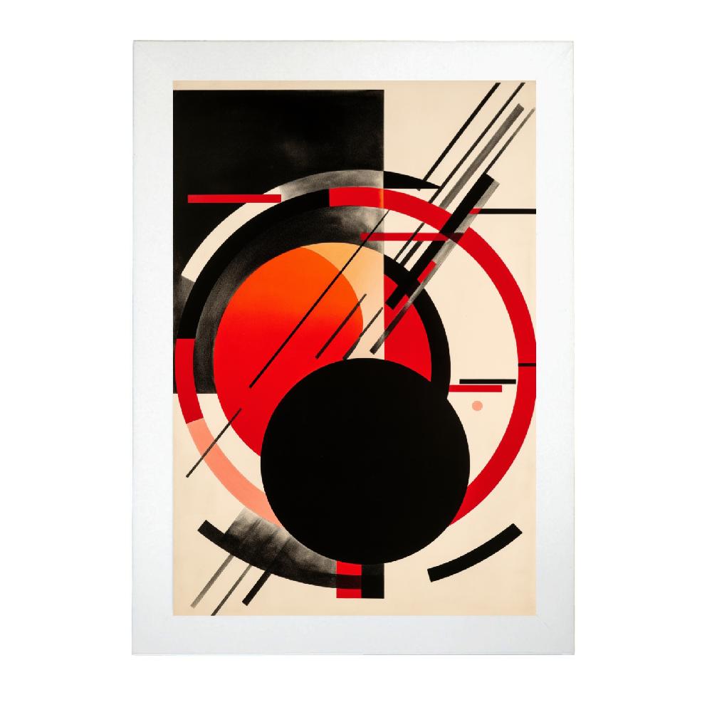 Nacnic Póster De BAUHAUS RED SUN
