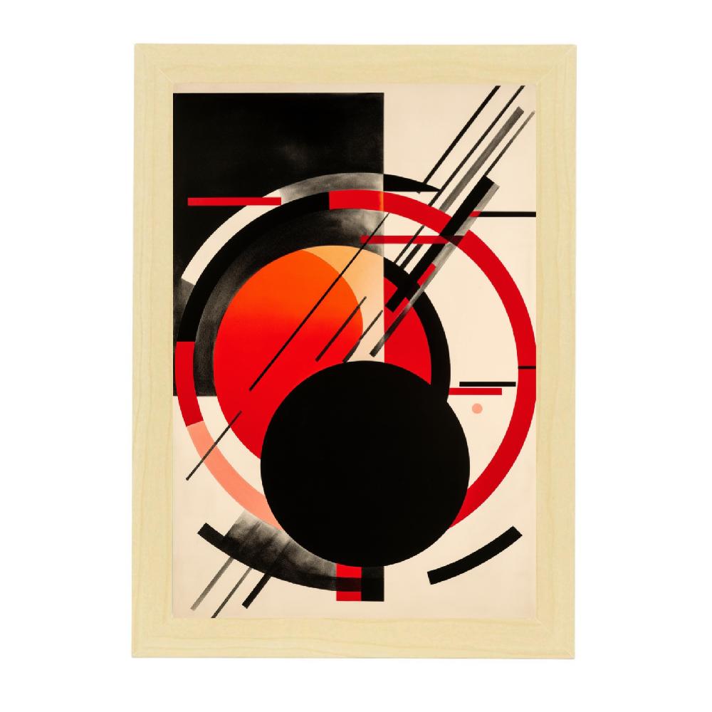 Nacnic Póster De BAUHAUS RED SUN
