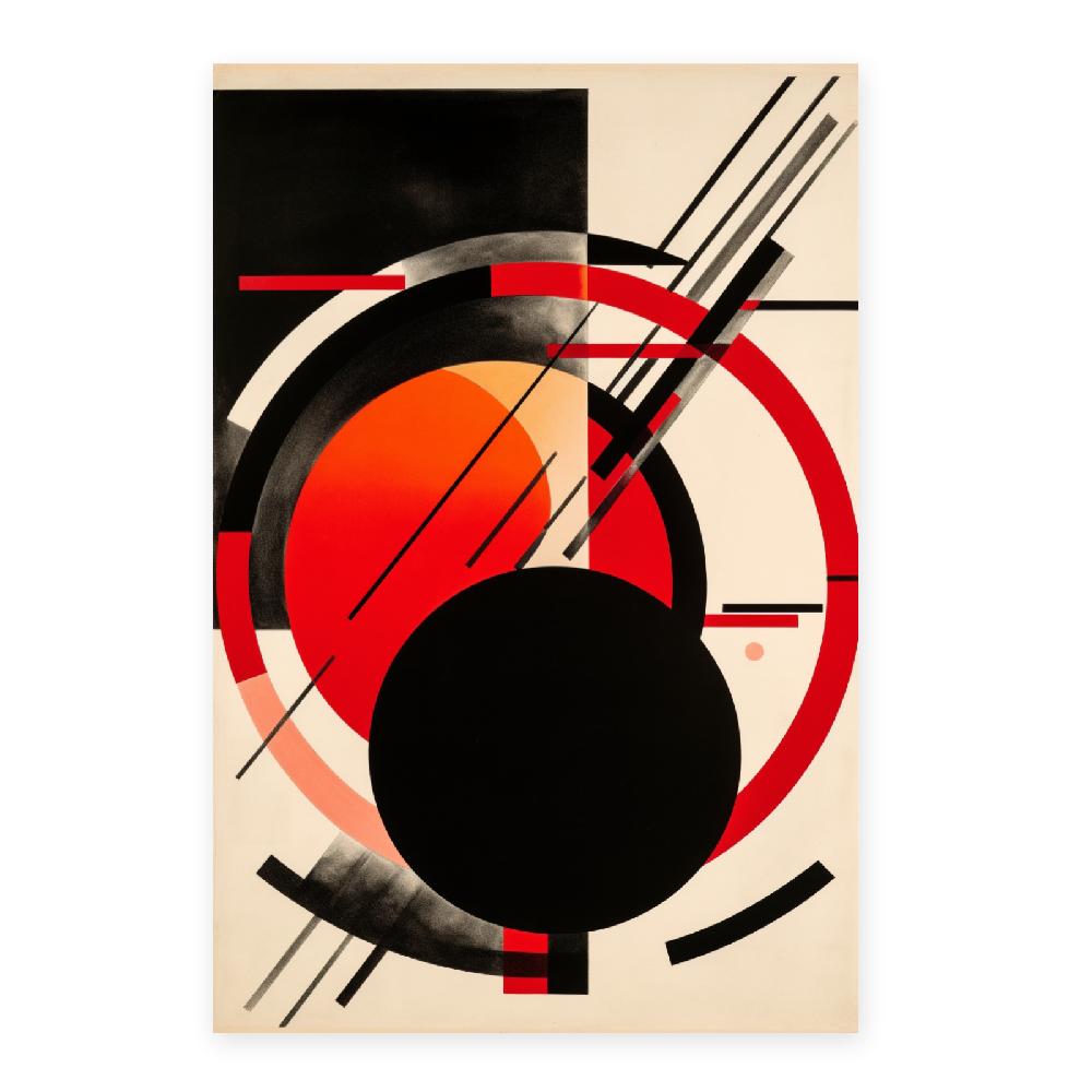 Nacnic Póster De BAUHAUS RED SUN
