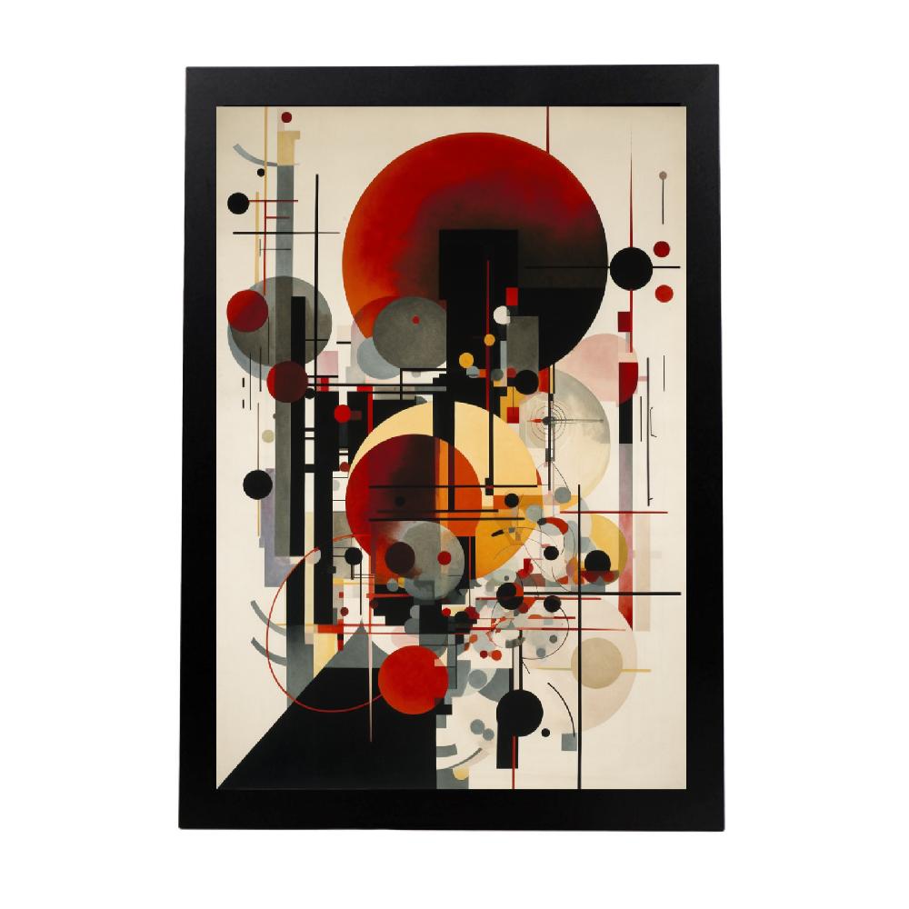 nacnic Póster de Bauhaus Red Sun