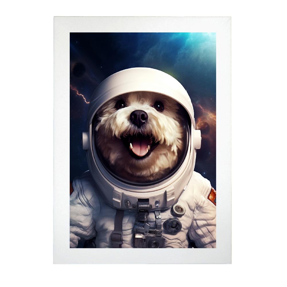 Nacnic Póster De Bichón Astronauta Sonriente