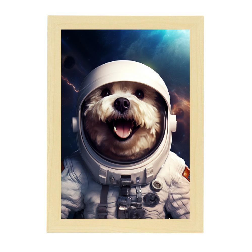 Nacnic Póster De Bichón Astronauta Sonriente