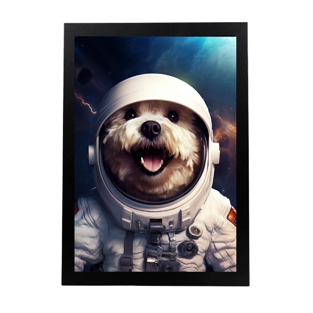 nacnic Póster de Bichón Astronauta Sonriente