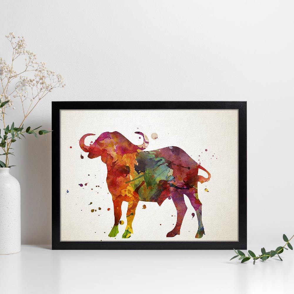 nacnic Poster de Buffalo estilo acuarela
